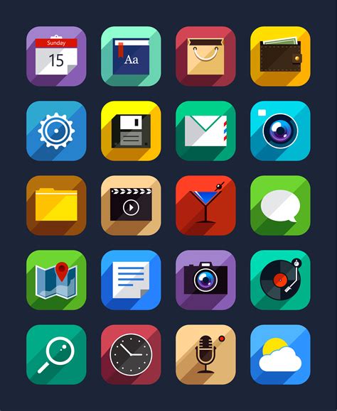 Vector icons .